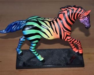 12. Rainbow Colored Zebra Figure