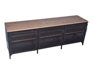 20. Modern Industrial Wood and Metal Console