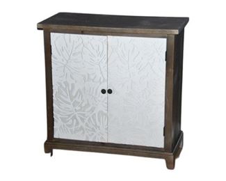 22. Wooden Cabinet With Patterned Doors