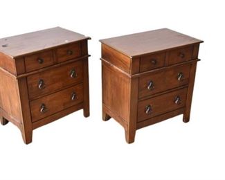 61. Pair Of Four Drawer Bedside Chest