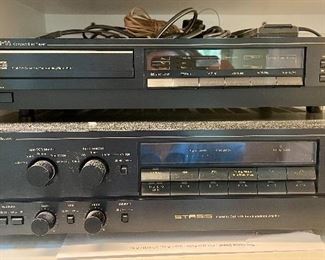 OMS CD Player (top)                                                                              Stasis SR-3A Stereo Receiver (bottom)