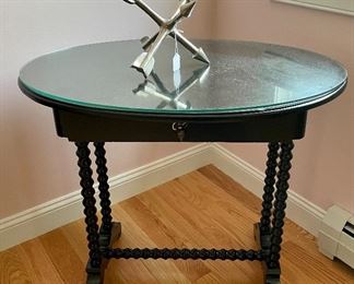 Oval Accent Table with Decor