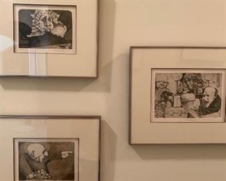 there is a nice selection of 10 Charles Bragg framed prints