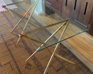 $750 Easel saw horse desk glass top (pic 2)