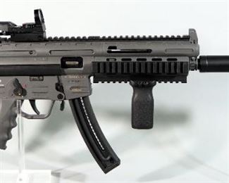 GSG / American Tactical GSG-16 .22 LR HV Rifle SN# A879350, With Red/Green Sot Sight, Adjustable Buttstock And Pistol Foregrip