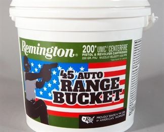 Remington .45 Auto Ammo Range Bucket, Approx 200 Rds