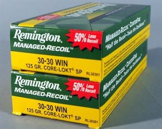 Remington Managed-Recoil 30-30 Win Ammo, Approx 40 Rds