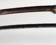 US ADK 1862 Saber, Ames Mfg, Chicopee Mass, 37" Blade, Guarded Brass Hilt, Wire Bound Leather Handle, 2 Rings On Metal Sheath