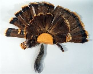 Turkey Feather Decor, Approx 27" Wide