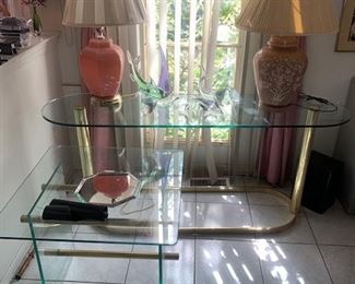 Glass & Gold Accent Tables