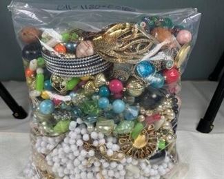 Large Bag of Jewelry for Repair or Crafts