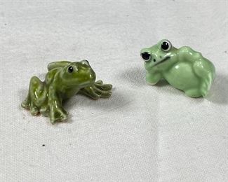 Pair of Vintage Hagen Renaker Frog Toad Figurines