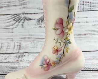 Vintage porcelain high heel boot collectible