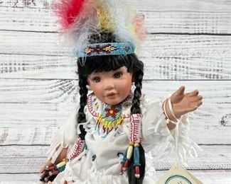 1994 Snowbird The Hamilton Collection Native American girl doll