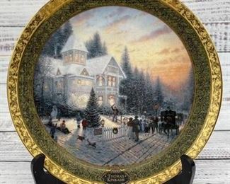 Victorian Christmas Thomas Kinkade limited edition plate