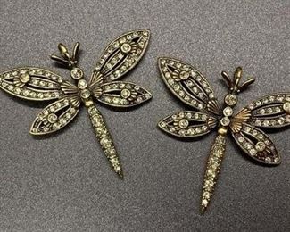 Pair of Heidi Daus Dragonfly Pendant Charms