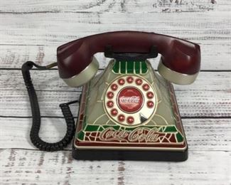 CocaCola Stained Glass Look Telephone