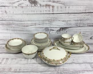 Incomplete Set of WH Grindley Co Vintage Floral Rimmed China England