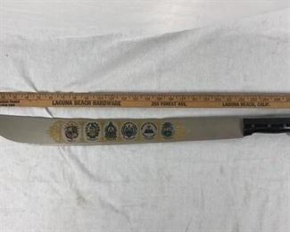 South American Country Decorated Machete Knife Sword Blade El Salvador