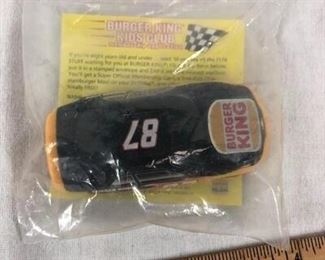 Burger King Kids Club Toy Race Car Joe Nemechek NASCAR in Plastic