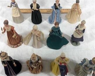 12 Great American Women figurines United States Historical Society