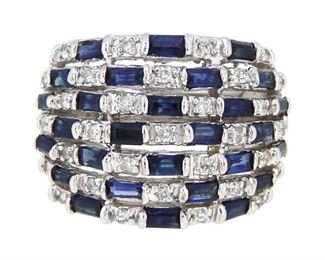 2.23ct Sapphire & 0.36ct Diamond Ring