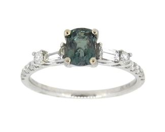 0.84ct Alexandrite & 0.43ct Diamond Ring