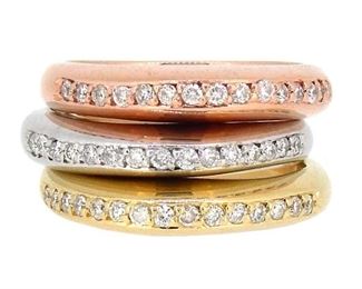 0.85ct Diamond Three-Ring Set