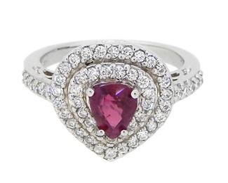 1.01ct Ruby & 0.53ct Diamond Ring