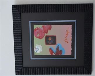 Peter Max Original Mixed Media Heart Suite Series