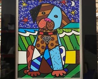 Romero Britto "Midnight Dog"