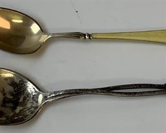 2 Small Sterling Souvenir Spoons
