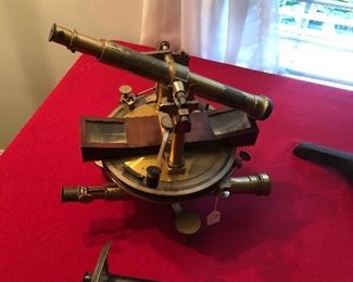 Antique brass microscopes & scientific measuring instruments of all sorts!