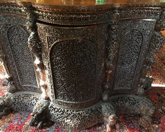 19th c. Burmese carved cabinet