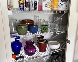 Chemicals, planters and vases