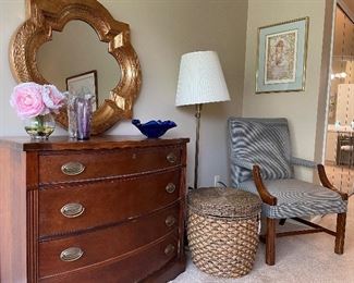 4-drawer Dresser, armchair, floor lamp and more