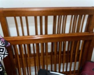 Twin bed frames with head and foot board - matched set of two