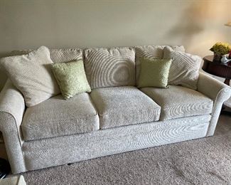 3 cushion ivory couch - excellent condition with a loveseat that matches - also available