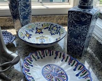 Blue snd white decor