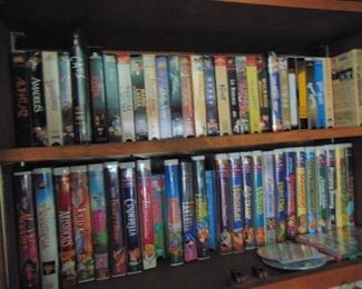 A small sample of the VHS tape selection, many new in box