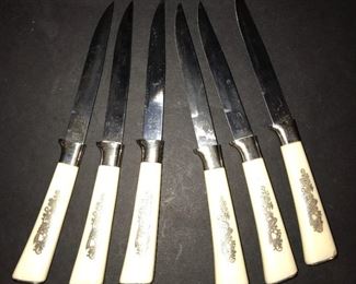 Silver in lay steak knives