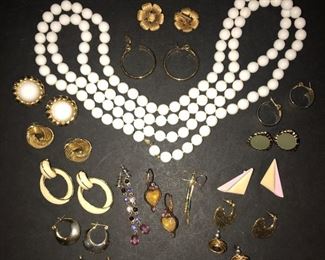 Long beads and other costume jewelry