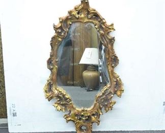 Rococo Style Gold Accent Mirror