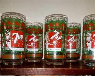 Vintage 7 Up glasses