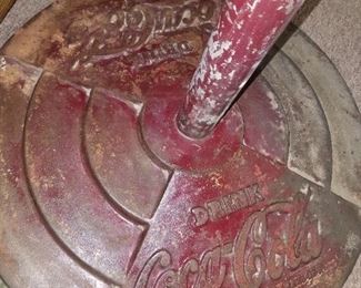 Cast iron Coca Cola sign base