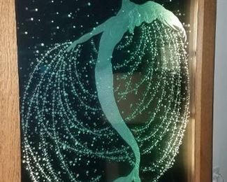 Framed lighted "Mermaid" from back bar at Dante's Bistro-very, very cool!!