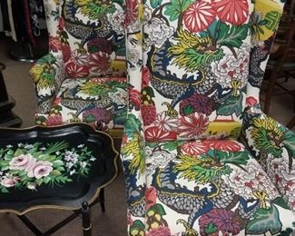 C. R. Laine wing back chairs