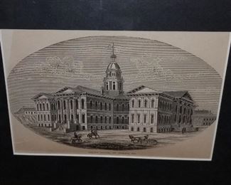Buchannan County Court House framed litho