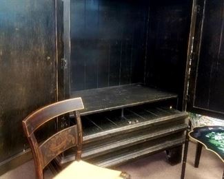 Painted distressed wardrobe