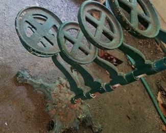 antique iron plant stand'